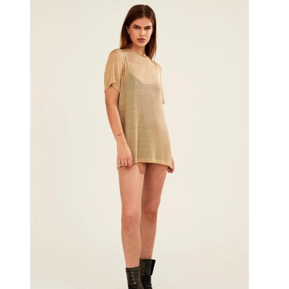 Lenni Solis Chain Tee Dress Small